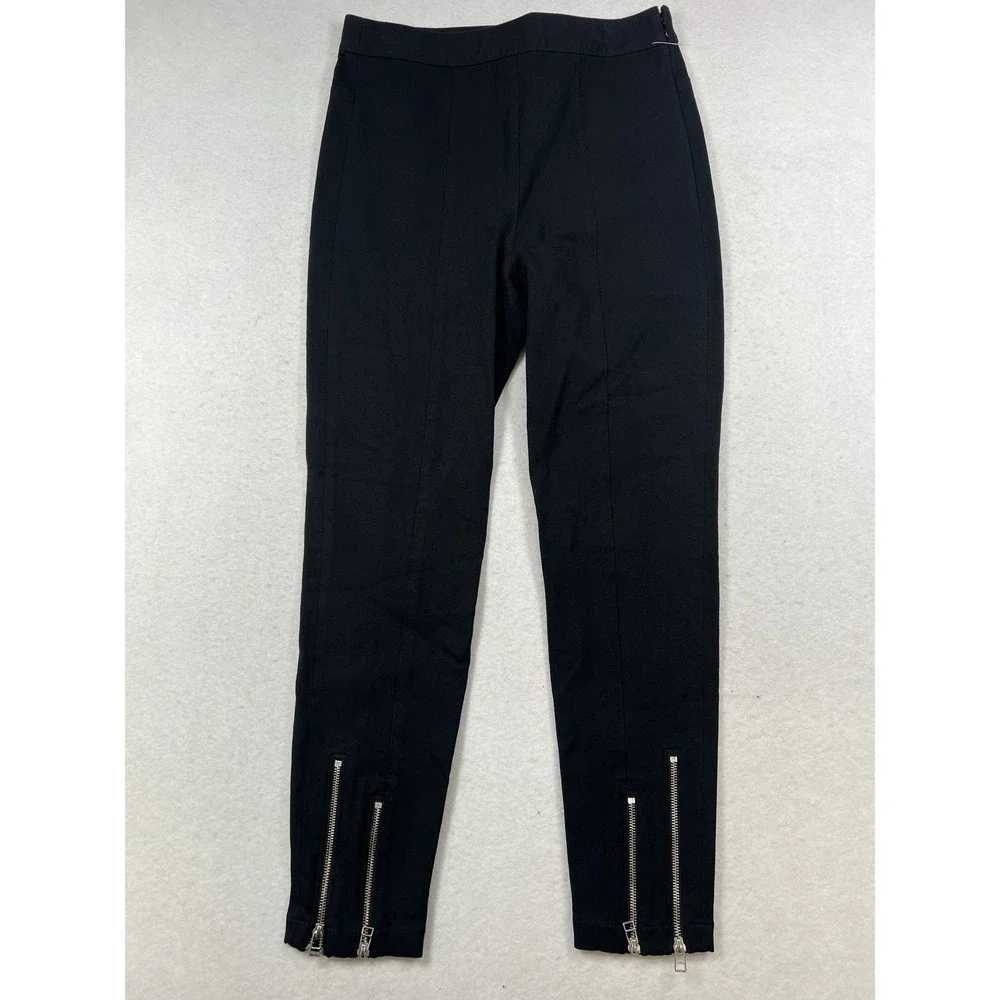 T Alexander Wang‎ Women's Size 10 Black Ankle Zip High Waisted Skinny Leg Pants